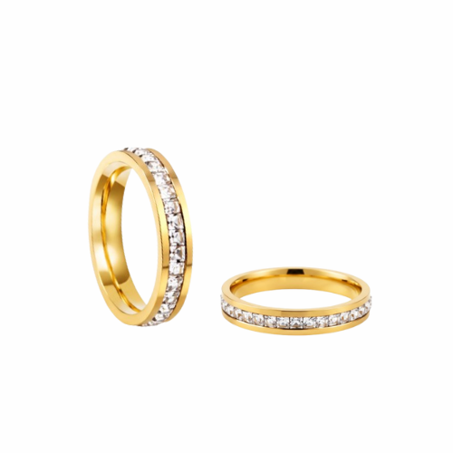 Anillo Brillante de Zirconias